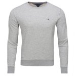 Bluza Tommy Hilfiger męska szara wkładana przez głowę bawełniana