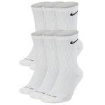 Nike DRI-FIT skarpety skarpetki długie wysokie białe 6 par
