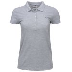 Polówka polo Tommy Hilfiger damska szara Slim Fit małe logo bawełniana