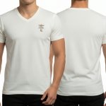 Aeronautica Militare t-shirt męski koszulka biały z dekoldem V