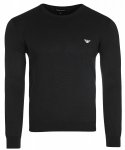 Sweter męski Emporio Armani bawełniany z okrągłym dekoldem czarny