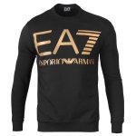 Bluza Emporio Armani EA7 męska czarna złote duże logo