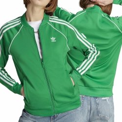 Adidas bluza damska rozpinana zielona bez kaptura