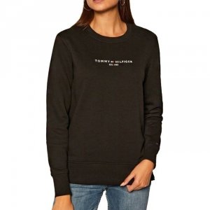 Bluza Tommy Hilfiger damska duże logo czarna 