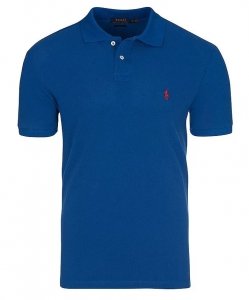 Polówka polo Ralph Lauren męska niebieska bawełniana