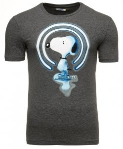 Iceberg koszulka t-shirt męska duże logo szara