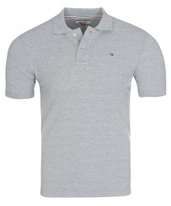 Polówka polo Tommy Hilfiger męska szara Denim małe logo bawełniana