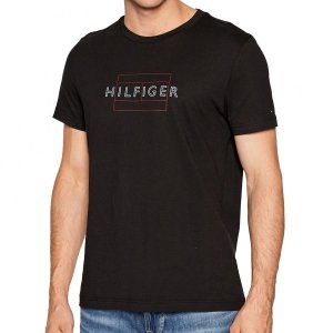 T-shirt Tommy Hilfiger koszulka męska z okrągłym dekoldem czarna