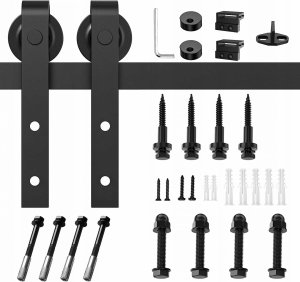 Mechanizm system przesuwny do drzwi w stylu barn door w stylu loft