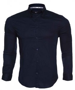 Koszula Armani Jeans granatowa Slim Fit męska logo