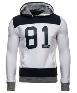  Armani Jeans bluza męska duże logo z kapturem bawełniana