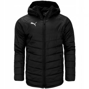 Puma kurtka męska dziecięca czarna z kapturem ocieplana