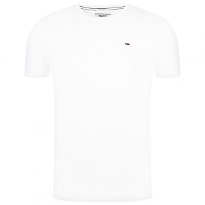 T-shirt Tommy Jeans koszulka męska z okrągłym dekoldem biała