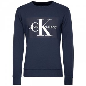 Bluza Calvin Klein męska granatowa duże logo bawełniana