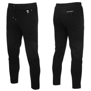 Spodnie męskie Karl Lagerfeld czarne bawełniane