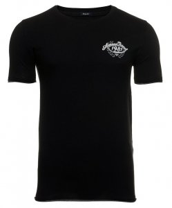 T-shirt Armani Jeans logo koszulka męska czarna bawełniana