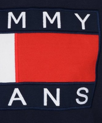 Bluza Tommy Hilfiger męska granatowa duże logo bawełniana
