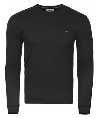 Longsleeve koszulka Tommy Hilfiger na długi rękaw męska czarna