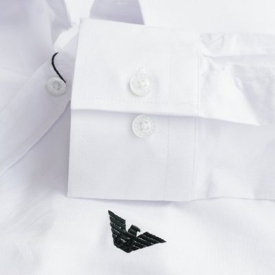 Emporio Armani koszula biała Slim Fit męska logo