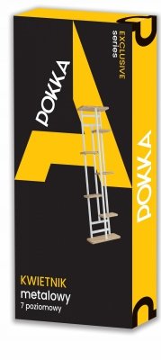 Stojak metalowy na kwiaty i doniczki 7-poziomowy kwietnik piętrowy biały