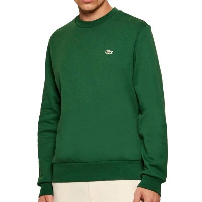 Bluza męska Lacoste zielona bawełniana wkładana przez głowę luźny krój