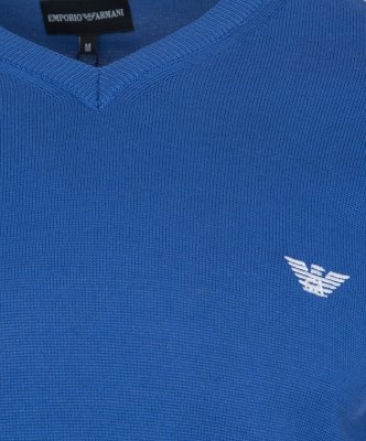 Sweter męski Emporio Armani bawełniany niebieski