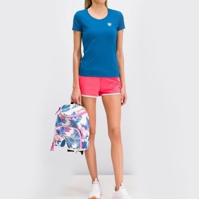 T-shirt Emporio Armani EA7 koszulka niebieska damska srebrne logo