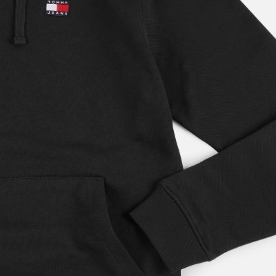 Bluza Tommy Jeans męska czarna kangurka plus size z kapturem 