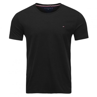 T-shirt Tommy Hilfiger koszulka męska z okrągłym dekoldem czarna