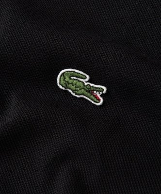 Polo polówka Lacoste męska czarna z kołnierzykiem