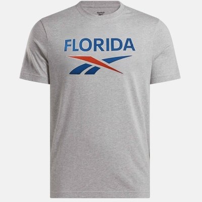 Reebok t-shirt szary bawełniany męski koszulka duży napis