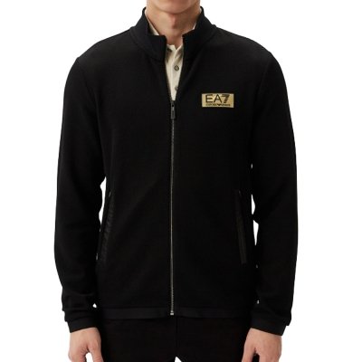 Bluza Emporio Armani EA7 męska czarna ze stójką rozpinana