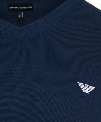 Sweter męski Emporio Armani bawełniany granatowy