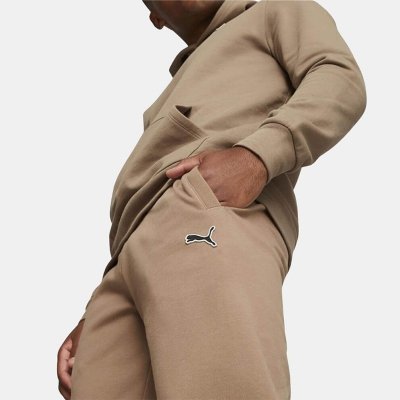 Puma spodnie bawełniane dresowe męskie brązowe beżowe