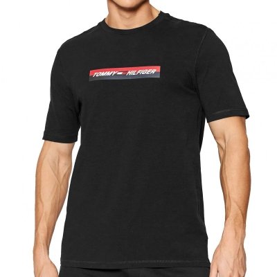 T-shirt Tommy Jeans koszulka męska z okrągłym dekoldem czarna