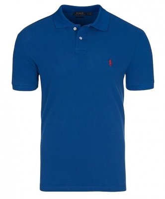 Polówka polo Ralph Lauren męska niebieska bawełniana