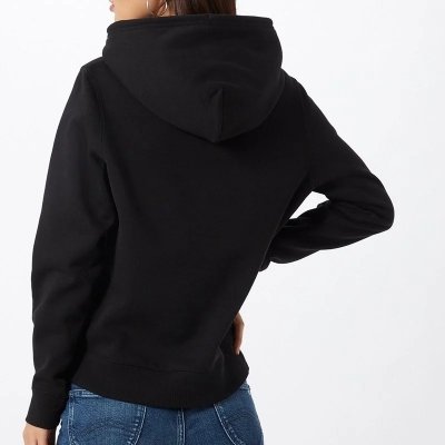 Bluza Tommy Jeans damska kangurka z kapturem czarna