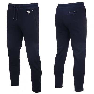 Spodnie męskie Karl Lagerfeld granatowe bawełniane