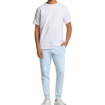 Lacoste komplet dresowy bawełniany błękitny męski spodnie bluza rozpinana z kołnierzykiem