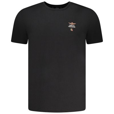 Aeronautica Militare t-shirt męski koszulka czarny okrągły crew-neck