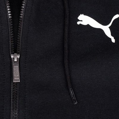 Puma bluza męska rozpinana czarna dresowa bawełniana