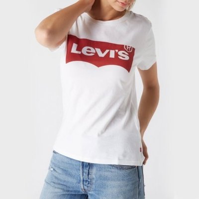 T-shirt damski koszulka Levi's Levis biały bawełniana małe logo