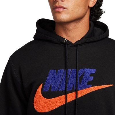 Nike Sportswear bluza męska kangurka czarna z nadrukiem