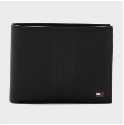 Portfel Tommy Hilfiger męski czarny na bilon banknoty karty i dokumenty skórzany