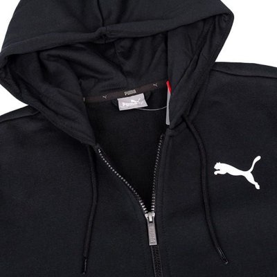 Puma bluza męska rozpinana czarna dresowa bawełniana