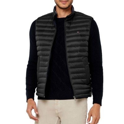 Tommy Hilfiger bezrękawnik czarny męski jesienny 