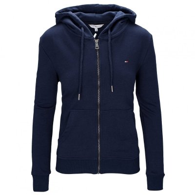 Tommy Hilfiger komplet dresowy granatowy damski spodnie bluza rozpinana z kapturem 