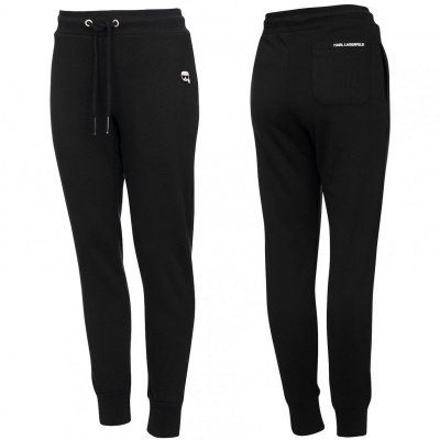 Spodnie damskie Karl Lagerfeld czarne bawełniane
