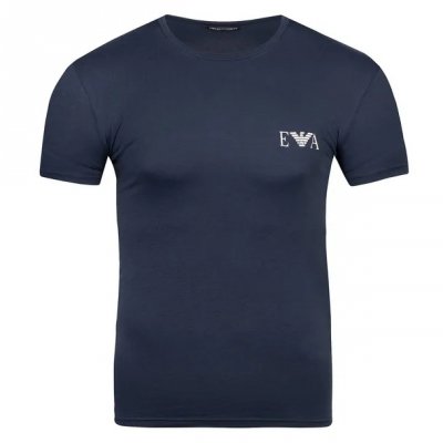 Emporio Armani t-shirt koszulka męska 2 sztuki granatowa i bordowa