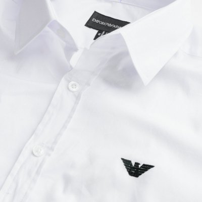 Emporio Armani koszula biała Slim Fit męska logo